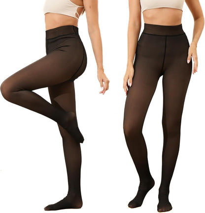 Collant Polaire Doux et Sexy, Effet Peau Nue