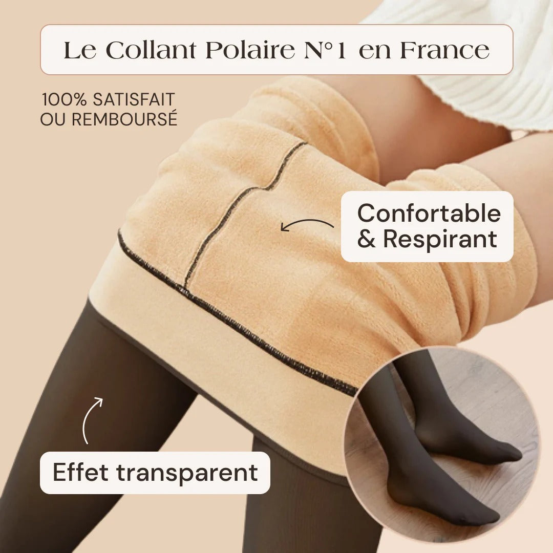 Collant Polaire Doux et Sexy, Effet Peau Nue