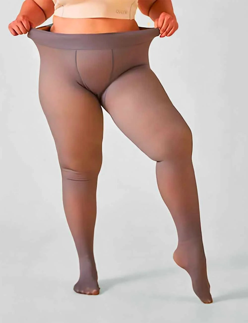 Collant Polaire Doux et Sexy, Effet Peau Nue